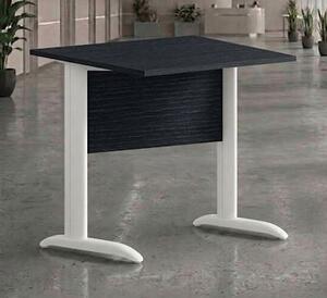 Scrivania gamba ad "L" EASYSPACE cm 80x80x72 bianco/nero venato
