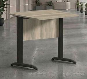 Scrivania gamba ad "L" EASYSPACE cm 80x80x72 antracite/rovere canadese