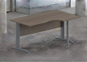 Workstation destra EASYSPACE cm 160x60/80/100x72 grigio alluminio/fras