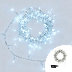 Catena di luci 50 metri da 1000 Led Bianco Freddo con cavo trasparente Wisdom
