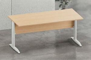 Scrivania gamba ad "L" EASYSPACE cm 120x80x72 bianco/faggio