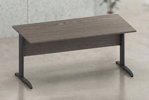 Scrivania gamba ad "L" EASYSPACE cm 120x80x72 antracite/frassino tosca