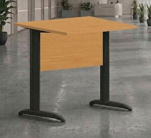 Scrivania gamba ad "L" EASYSPACE cm 80x80x72 antracite/noce
