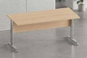 Scrivania gamba ad "L" EASYSPACE cm 120x80x72 cromato/faggio