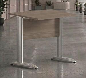 Scrivania gamba ad "L" EASYSPACE cm 80x80x72 cromato/frassino toscano