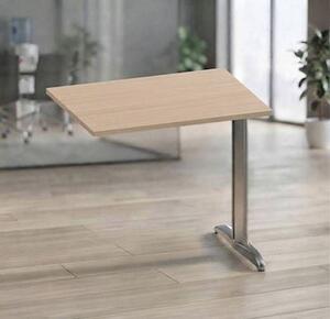 Allungo gamba ad "L" EASYSPACE cm 80x60x72 cromato/rovere chiaro