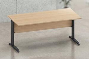 Scrivania gamba ad "L" EASYSPACE cm 120x80x72 antracite/faggio