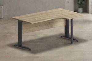 Workstation destra EASYSPACE cm 160x60/80/100x72 antracite/rovere cana