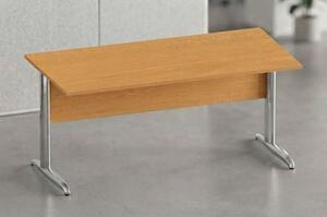 Scrivania gamba ad "L" EASYSPACE cm 120x80x72 cromato/noce