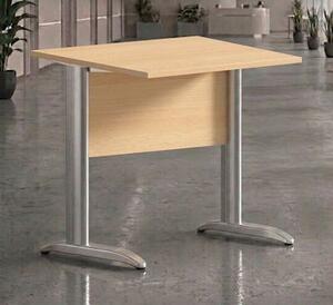 Scrivania gamba ad "L" EASYSPACE cm 80x80x72 cromato/faggio