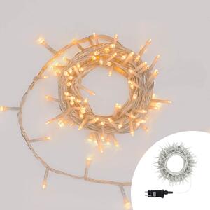Catena di luci 50 metri da 1000 Led Bianco Caldo con cavo trasparente Wisdom