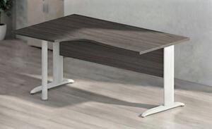 Workstation sinistra EASYSPACE cm 160x60/80/100x72 bianco/frassino tos