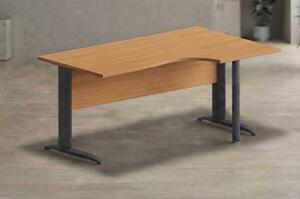 Workstation destra EASYSPACE cm 160x60/80/100x72 antracite/noce