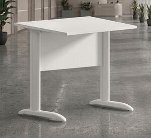 Scrivania gamba ad "L" EASYSPACE cm 80x80x72 bianco/bianco