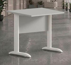Scrivania gamba ad "L" EASYSPACE cm 80x80x72 bianco/grigio