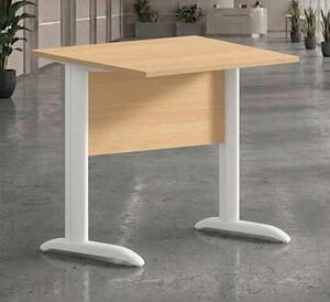 Scrivania gamba ad "L" EASYSPACE cm 80x80x72 bianco/faggio