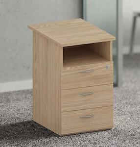 Cassettiera 3 cassetti EASYSPACE cm 43x60x72 rovere chiaro