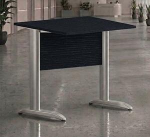 Scrivania gamba ad "L" EASYSPACE cm 80x80x72 cromato/nero venato