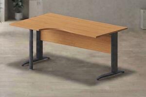 Workstation sinistra EASYSPACE cm 160x60/80/100x72 antracite/noce