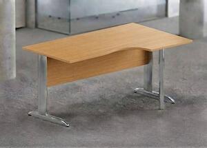Workstation destra EASYSPACE cm 160x60/80/100x72 cromato/noce