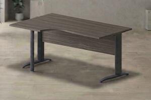 Workstation sinistra EASYSPACE cm 160x60/80/100x72 antracite/frassino