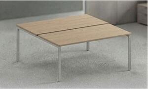 Postazione bench 2 posti EASYSPACE cm 140x164x72,5 rovere chiaro