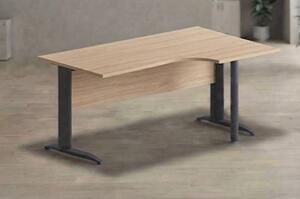 Workstation destra EASYSPACE cm 160x60/80/100x72 antracite/rovere chia