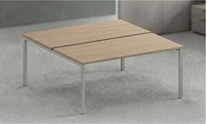 Postazione bench 2 posti EASYSPACE cm 180x164x72,5 rovere chiaro