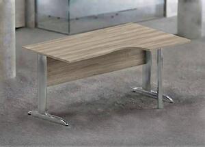 Workstation destra EASYSPACE cm 160x60/80/100x72 cromato/rovere canade