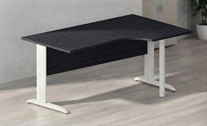 Workstation destra EASYSPACE cm 160x60/80/100x72 bianco/nero venato