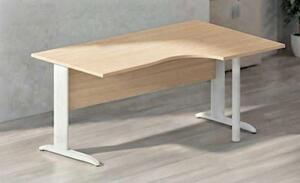 Workstation destra EASYSPACE cm 160x60/80/100x72 bianco/faggio