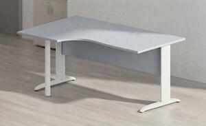 Workstation sinistra EASYSPACE cm 160x60/80/100x72 bianco/grigio