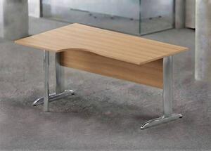 Workstation sinistra EASYSPACE cm 160x60/80/100x72 cromato/faggio