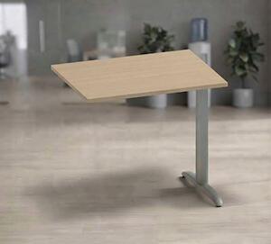Allungo gamba ad "L" EASYSPACE cm 80x60x72 grigio alluminio/rovere chi