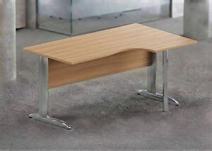 Workstation destra EASYSPACE cm 160x60/80/100x72 cromato/faggio