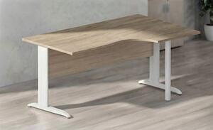 Workstation destra EASYSPACE cm 160x60/80/100x72 bianco/rovere canades