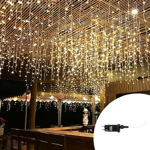 Tenda luminosa 10 metri da 700 Led Bianco Caldo altezza 100cm da interno ed esterno Wisdom