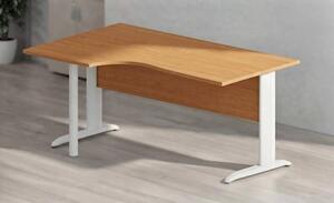 Workstation sinistra EASYSPACE cm 160x60/80/100x72 bianco/noce