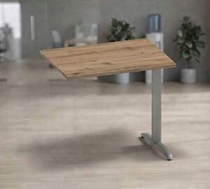 Allungo gamba ad "L" EASYSPACE cm 80x60x72 grigio alluminio/rovere can