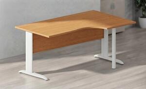 Workstation destra EASYSPACE cm 160x60/80/100x72 bianco/noce