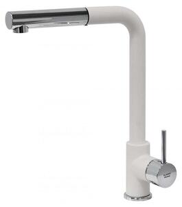 Plados Miscelatore Cucina Monocomando VEMIXEXTL-98 Canna Alta 90 Doccetta Estraibile Ultragranit Bianco