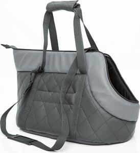 Cuscino per cani Borsa per il trasporto dei cani Borsa per il trasporto dei cani - Pelle finta - Taglia: L - Grigio
