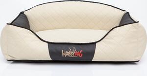 Cuscino per cani, cuccia per cani, cesta per cani, divano per cani per animali domestici. Lavabile. Modello: Elite. Dimensioni: 65 x 50 x 24 cm [Taglia: L]. Colore: Bianco con dettagli neri