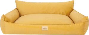 Cuccia per cani, cestino per cani, divanetto per cani, cuscino per cani, lettino per animali, posto letto, materasso per cani, lavabile - Joker - 64 x 49 cm [Taglia: L] - Giallo Fancy