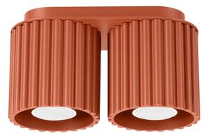 Faretto color terracotta in metallo 10x21 cm Zora – Sollux