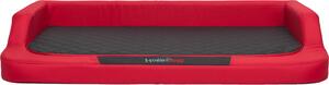Cuscino per cani, cuccia per cani, cesta per cani, divano per cani, ortopedico per animali domestici, lavabile - Modello Standard - 75 x 50 x 15 cm [Dimensione: L] - Rosso con nero