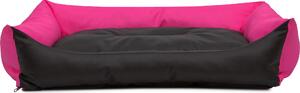 Cuscino per cani, cuccia per cani, lettino per cani, cuscino per cani Pontes - Eco - 82 x 60 x 16 cm [Dimensione: XL] - Rosa con dettagli neri