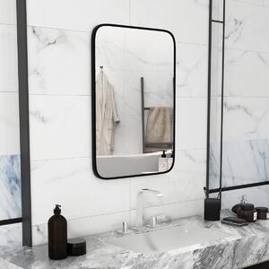 Costway Specchio da bagno rettangolare 70x50cm con pellicola antifrantumazione viti di espansione, Specchio in alluminio