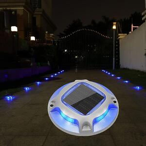 Lampada solare da esterno, modello MP4818, a forma circolare, prodotta da Myers Power