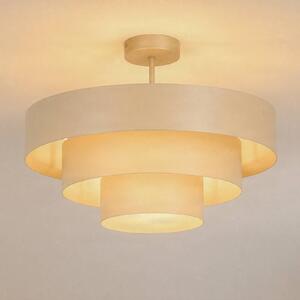 Plafoniera soffitto Trio Domiluce, dimmerabile, Crema / Ambra, Corridoio, Metallo, Moderno, Plafoniera